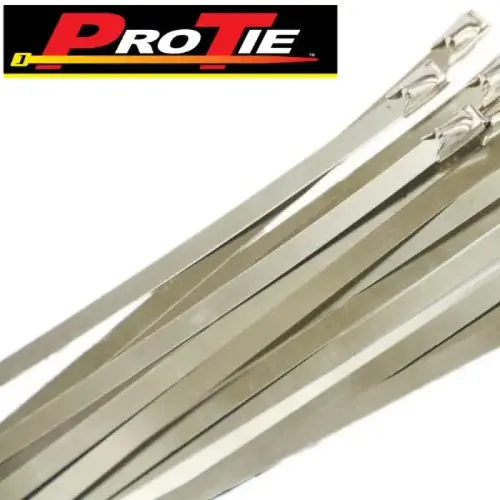 Stainless Steel Cable Tie, 7.9" Narrow, Pack of 5 Stainless Steel Cable Tie, 7.9" Narrow, Pack of 5