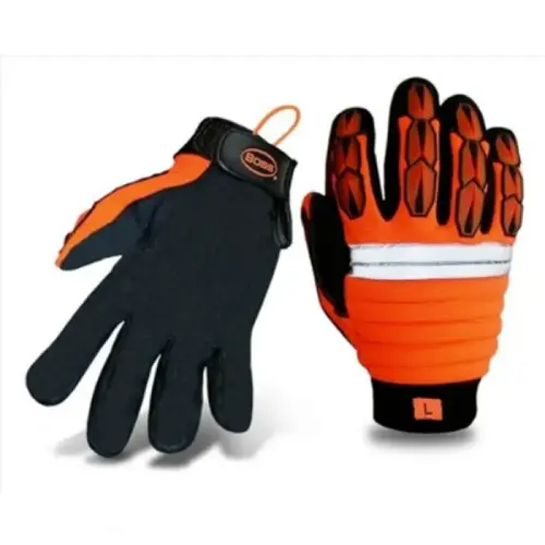 High-Visibility Impact Mechanic Work Glove, XL High-Visibility Impact Mechanic Work Glove, XL