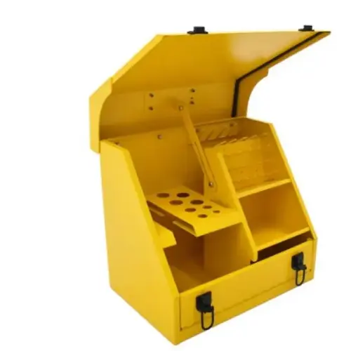 15-Inch Portable Steel Tool Box, Yellow 15-Inch Portable Steel Tool Box, Yellow