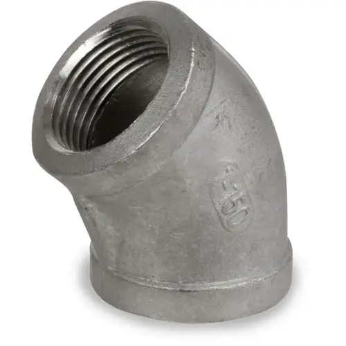 2" NPT Female 45-Degree Stainless Steel Pipe Elbow 2" NPT Female 45-Degree Stainless Steel Pipe Elbow