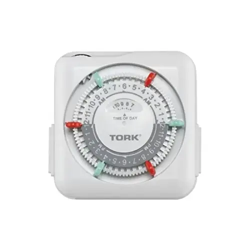 Indoor Mechanical Appliance Timer, 24-Hour, 15A, Two Polarized Outlets Indoor Mechanical Appliance Timer, 24-Hour, 15A, Two Polarized Outlets