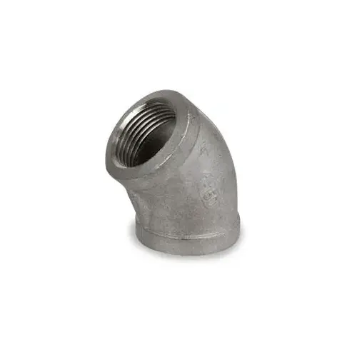 45 Degree Pipe Elbow, 3/8" NPT, Class 150 lb, Stainless Steel 45 Degree Pipe Elbow, 3/8" NPT, Class 150 lb, Stainless Steel