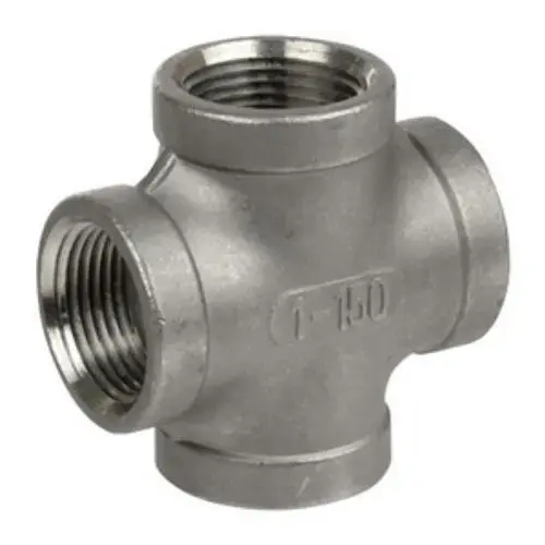 1/2" Cross Pipe Fitting, Stainless Steel 304, Class 150 1/2" Cross Pipe Fitting, Stainless Steel 304, Class 150