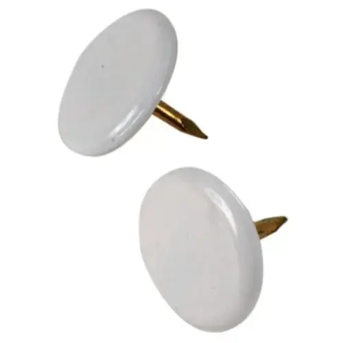 Thumb Tacks, White, Pack of 40 Thumb Tacks, White, Pack of 40