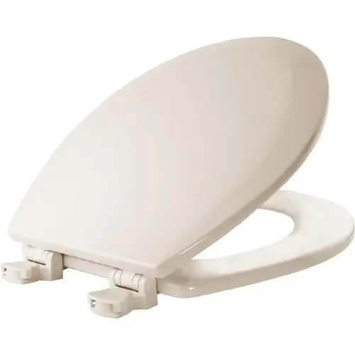 Round Molded Wood Closed-Front Toilet Seat, Biscuit, Easy-Clean Hinges Round Molded Wood Closed-Front Toilet Seat, Biscuit, Easy-Clean Hinges