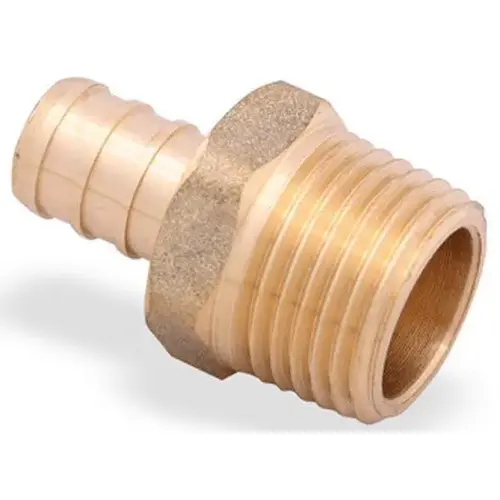 PEX x MPT Adapter, 3/4 x 3/4 Inch, Lead-Free Brass PEX x MPT Adapter, 3/4 x 3/4 Inch, Lead-Free Brass