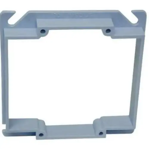 EZ BOX 2-Gang Non-Metallic Square Electrical Box Cover Riser, 1/2" Rise EZ BOX 2-Gang Non-Metallic Square Electrical Box Cover Riser, 1/2" Rise