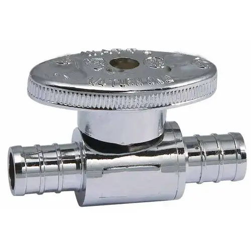 Straight Supply Stop Valve, 1/2" PEX x 1/2" PEX, Lead-Free, Quarter-Turn Straight Supply Stop Valve, 1/2" PEX x 1/2" PEX, Lead-Free, Quarter-Turn