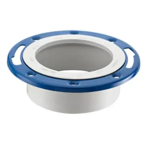 PVC Closet Flange, 4 x 3 Inch, with Adjustable Metal Ring PVC Closet Flange, 4 x 3 Inch, with Adjustable Metal Ring