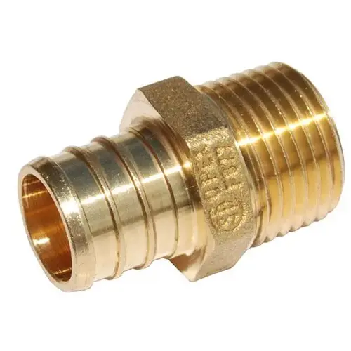 PEX Barb x Male NPT Thread Adapter, 3/8 inch x 1/2 inch PEX Barb x Male NPT Thread Adapter, 3/8 inch x 1/2 inch