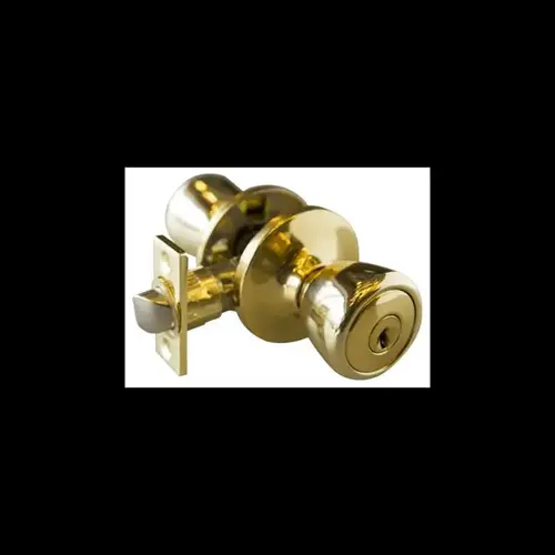 Terrace Keyed Entry Door Knob, Adjustable Backset, ANSI Grade 3, Polished Brass Terrace Keyed Entry Door Knob, Adjustable Backset, ANSI Grade 3, Polished Brass