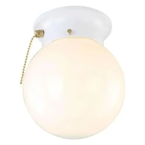 1 LT WHITE W/OPAL GLS/CHN CEIL 1 LT WHITE W/OPAL GLS/CHN CEIL