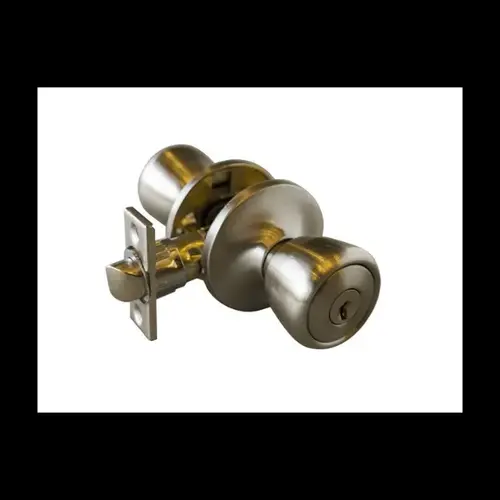 Terrace Keyed Entry Door Knob, ANSI Grade 3, Satin Nickel Terrace Keyed Entry Door Knob, ANSI Grade 3, Satin Nickel