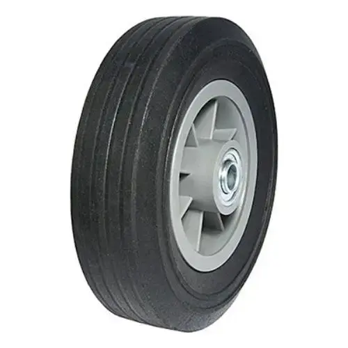 8" Diameter Rubber Wheel, 5/8" Bore, Black 8" Diameter Rubber Wheel, 5/8" Bore, Black