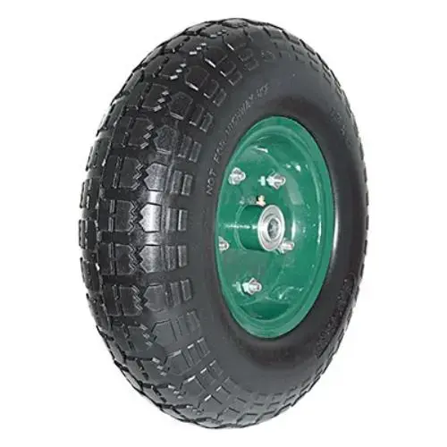 Flat-Free Utility Wheel, 14" Diameter, 4.00-6 Tire, Centered Hub Flat-Free Utility Wheel, 14" Diameter, 4.00-6 Tire, Centered Hub