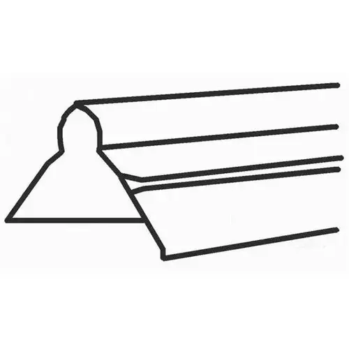 Ridge Roll, 10 ft, for 5V Crimp and 2-1/2" Corrugated Metal Roofing, Galvanized Ridge Roll, 10 ft, for 5V Crimp and 2-1/2" Corrugated Metal Roofing, Galvanized