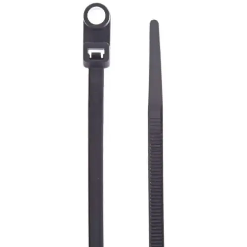 100 PK 8 IN BLACK MOUNTING CABLE TIE 100 PK 8 IN BLACK MOUNTING CABLE TIE