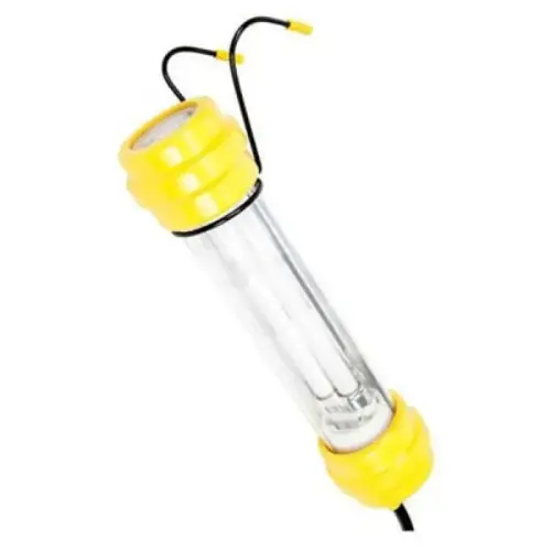 Fluorescent Work Light, 13W, 25 ft Cord, Yellow, 6500K Fluorescent Work Light, 13W, 25 ft Cord, Yellow, 6500K