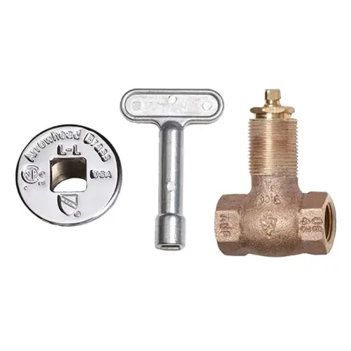 Gas Log Lighter Valve Kit, 1/2" FIP, Straight, Chrome, Key Operated Gas Log Lighter Valve Kit, 1/2" FIP, Straight, Chrome, Key Operated