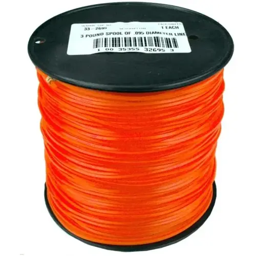 TRIMMER LINE .095INX3LB ORANGE TRIMMER LINE .095INX3LB ORANGE