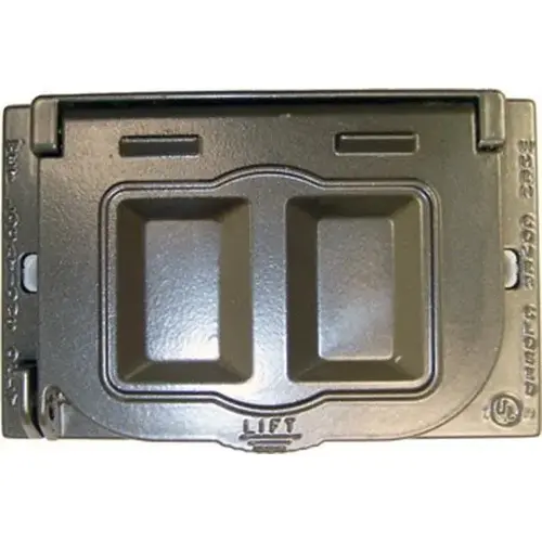 Multi-Use Horizontal 1-Gang Electrical Box Cover, Lockable, Grey Multi-Use Horizontal 1-Gang Electrical Box Cover, Lockable, Grey