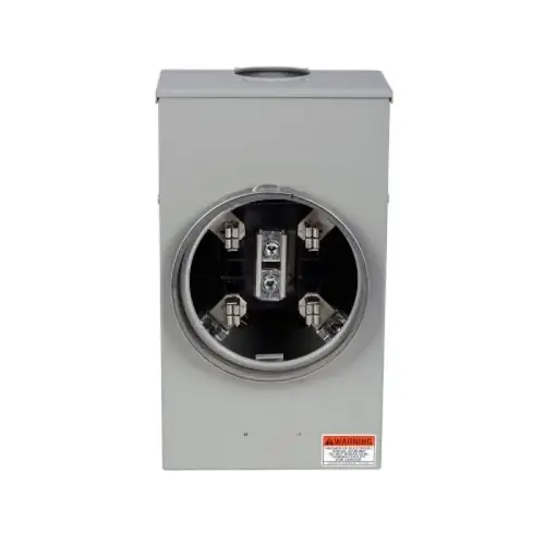 Meter Socket, 200 Amp, 600 VAC, 4-Terminal, Ring Style Meter Socket, 200 Amp, 600 VAC, 4-Terminal, Ring Style