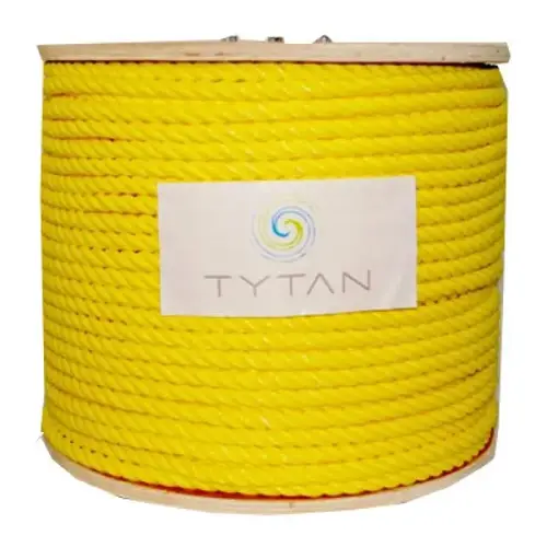1/4" Polypropylene 8-Strand Hollow Braid Rope, 1000 ft, Yellow 1/4" Polypropylene 8-Strand Hollow Braid Rope, 1000 ft, Yellow