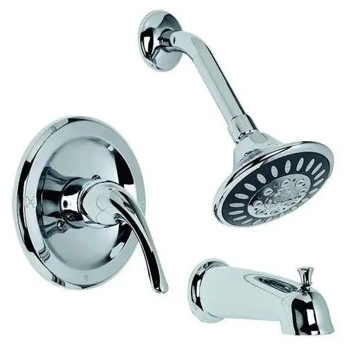 Tub and Shower Faucet Kit, Single Lever Handle, Brushed Nickel Tub and Shower Faucet Kit, Single Lever Handle, Brushed Nickel