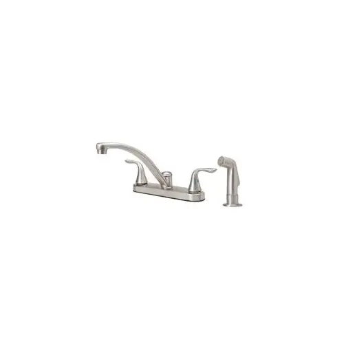 Kitchen Faucet, 2-Handle, Brushed Nickel, with Side Spray, 1.8 GPM Kitchen Faucet, 2-Handle, Brushed Nickel, with Side Spray, 1.8 GPM