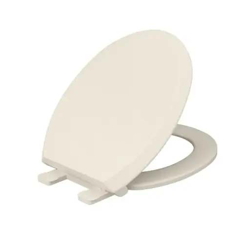 Round Plastic Closed-Front Soft-Close Toilet Seat, Bone Round Plastic Closed-Front Soft-Close Toilet Seat, Bone