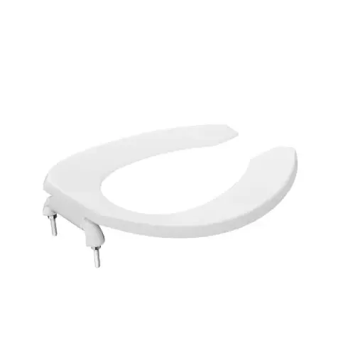Elongated Open Front Toilet Seat, Less Cover, White Elongated Open Front Toilet Seat, Less Cover, White