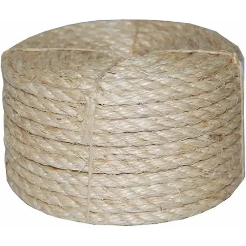 Natural Sisal Rope, 1/4" Diameter, 1500 ft Natural Sisal Rope, 1/4" Diameter, 1500 ft