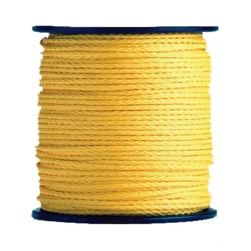 Hollow Braid Polypropylene Rope, 1/4" Diameter, 50 ft, Orange Hollow Braid Polypropylene Rope, 1/4" Diameter, 50 ft, Orange