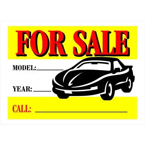FOR SALE AUTO SIGN 10INX14IN FOR SALE AUTO SIGN 10INX14IN