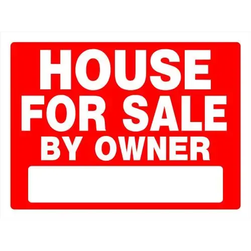HOUSE FOR SALE SIGN 18X24 BLACK/WHITE HOUSE FOR SALE SIGN 18X24 BLACK/WHITE
