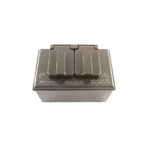 Weatherproof Duplex Receptacle Kit, Self-Closing Cover, Bronze Weatherproof Duplex Receptacle Kit, Self-Closing Cover, Bronze