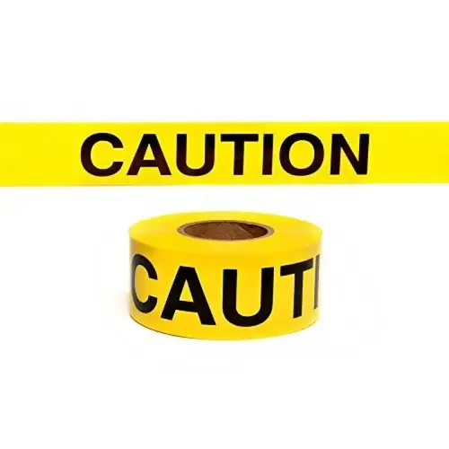Caution Tape, 3 mil, 3" x 1000', Yellow with CAUTION Text Caution Tape, 3 mil, 3" x 1000', Yellow with CAUTION Text