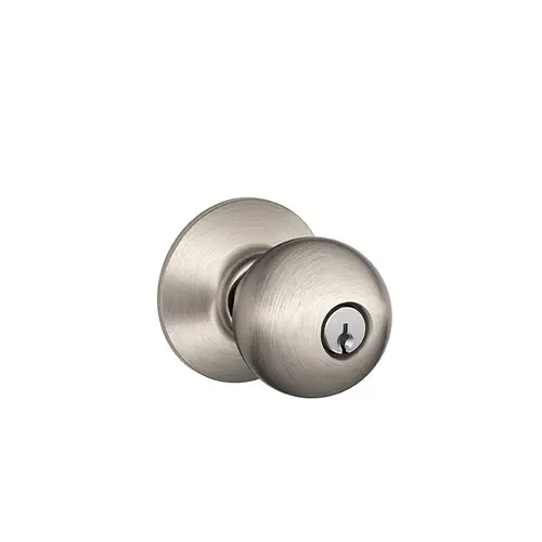 Orbit Knob Keyed Entry Lock C Keyway with 16211 Latch and 10063 Strike Satin Nickel Finish Orbit Knob Keyed Entry Lock C Keyway with 16211 Latch and 10063 Strike Satin Nickel Finish