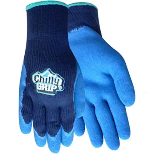 Chilly Grip Thermal Work Gloves, Foam Latex Palm, Blue, XL Chilly Grip Thermal Work Gloves, Foam Latex Palm, Blue, XL
