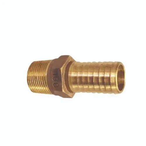 Brass Male Adapter, 1-1/4" NPT x 1" Insert Brass Male Adapter, 1-1/4" NPT x 1" Insert