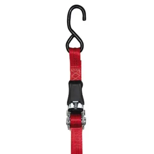 S-Line Ratchet Tie-Down, 1" x 15', S-Hook S-Line Ratchet Tie-Down, 1" x 15', S-Hook