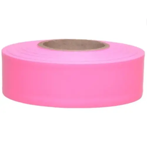 Flagging Tape, 1-3/16" Wide, Pink, 150-Foot Flagging Tape, 1-3/16" Wide, Pink, 150-Foot