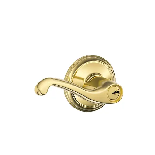 Flair Series Entry Lever Lockset, Solid Brass, Brass Flair Series Entry Lever Lockset, Solid Brass, Brass