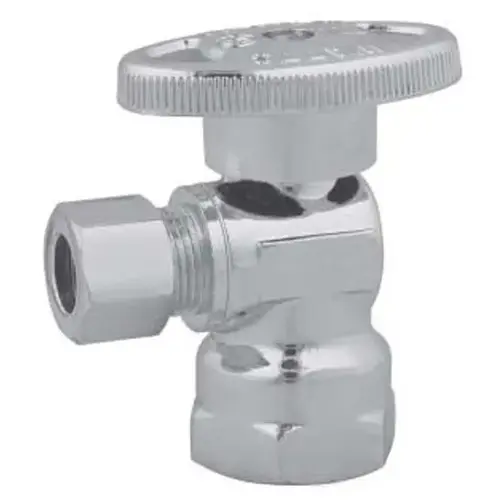 Lead-Free Angle Supply Stop Valve, 3/8" OD Compression x 5/8" OD Compression Lead-Free Angle Supply Stop Valve, 3/8" OD Compression x 5/8" OD Compression