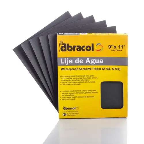 Waterproof Silicon Carbide Sandpaper Sheet, 9" x 11", 1200 Grit Waterproof Silicon Carbide Sandpaper Sheet, 9" x 11", 1200 Grit