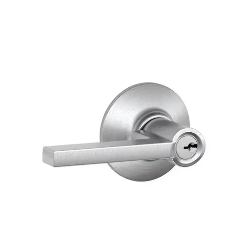 Latitude Lever Keyed Entry Lock C Keyway with 16211 Latch and 10063 Strike Satin Chrome Finish Latitude Lever Keyed Entry Lock C Keyway with 16211 Latch and 10063 Strike Satin Chrome Finish