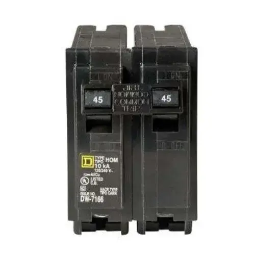 Homeline Miniature Circuit Breaker, 2-Pole, 45A, 120/240V, Plug-In Homeline Miniature Circuit Breaker, 2-Pole, 45A, 120/240V, Plug-In