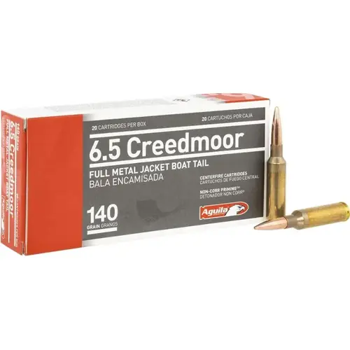 AGUILA 6.5 CREEDMOOR FMJBT 140 GR AGUILA 6.5 CREEDMOOR FMJBT 140 GR