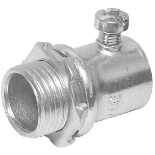 EMT Set Screw Connector, 1-1/2", Steel, Concrete-Tight, UL Listed EMT Set Screw Connector, 1-1/2", Steel, Concrete-Tight, UL Listed