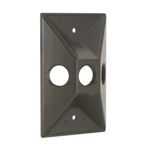 5189-2 THREE HOLE RECTANGULAR COVER BRONZE 5189-2 THREE HOLE RECTANGULAR COVER BRONZE